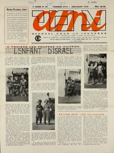 Ami : Mensuel pour la Jeunesse. Vol.05 N°59 (01 juin 1954)